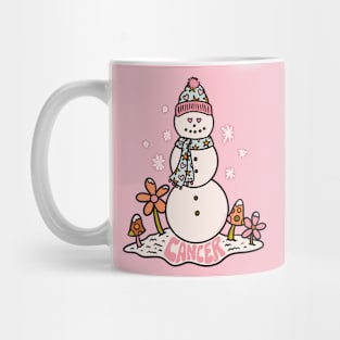Cancer Zodiac Snowman Mug